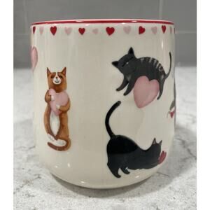 CATS 3D Pet Love Hearts Ceramic 20.6 Oz Cat Coffee Tea Mug Valentine's Day Gift